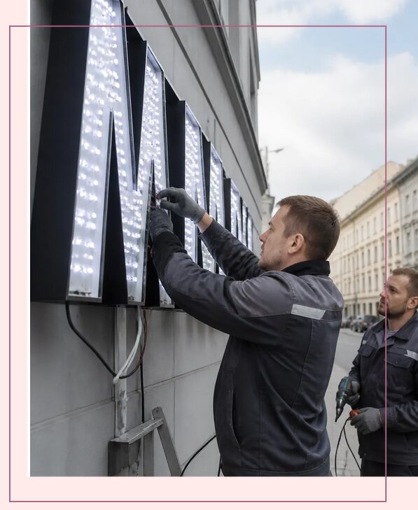 Изготовление и монтаж светодиодных LED вывесок в Белгороде
